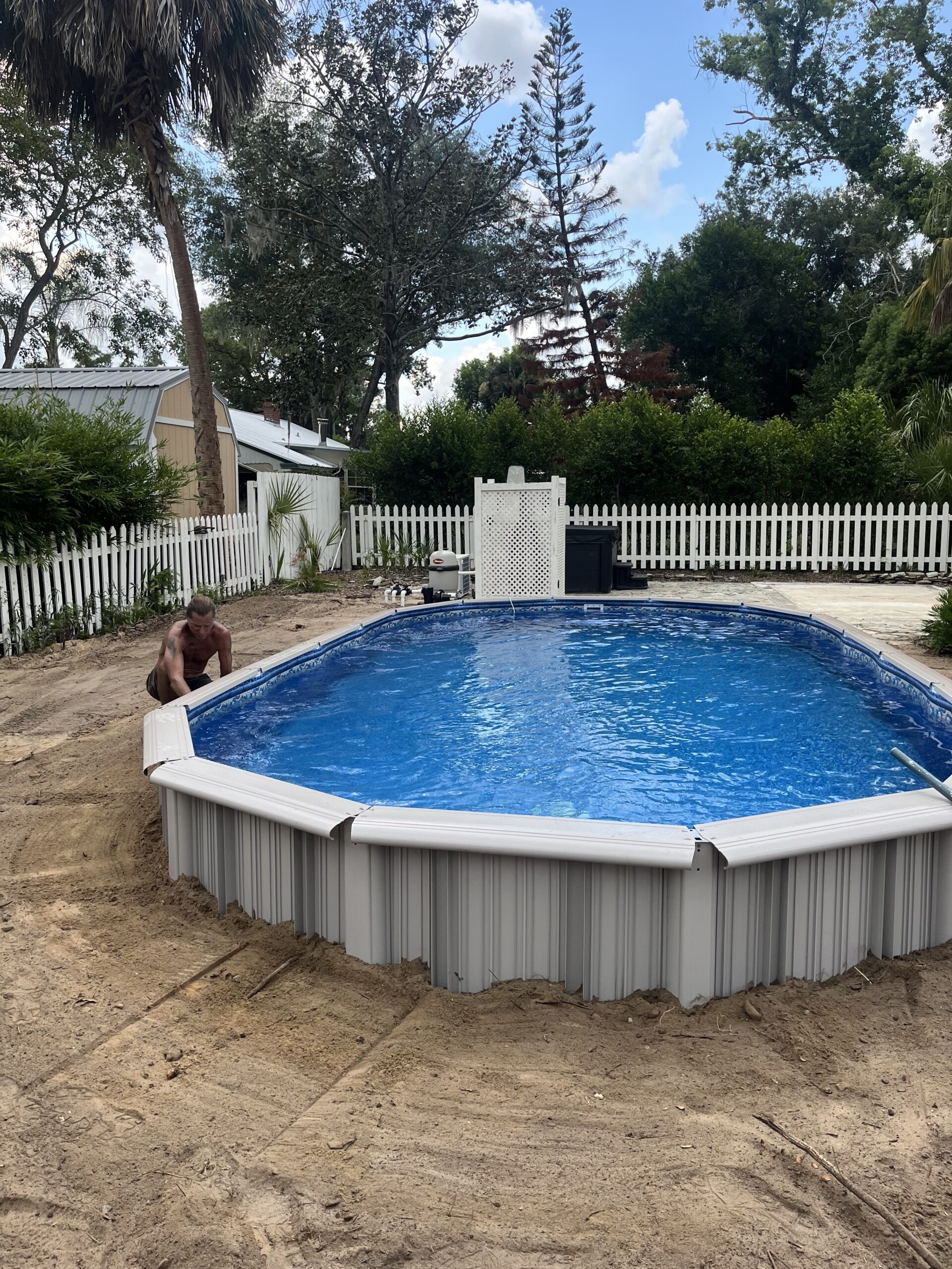 12x24 oval above ground pool in Mt Dora